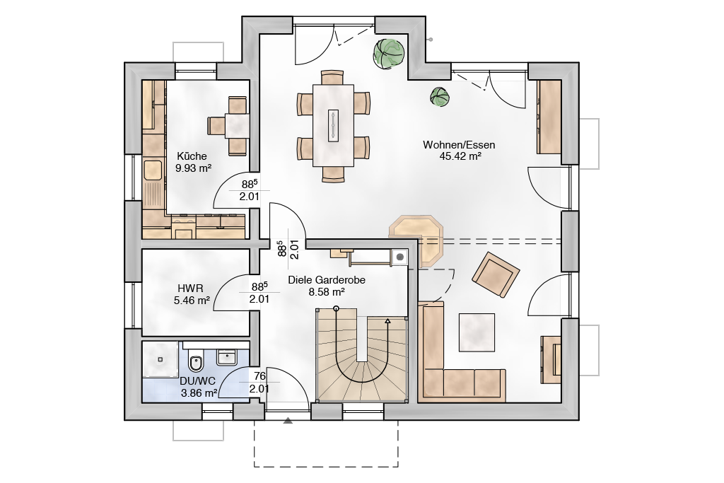 Grundriss 2 — Family Home